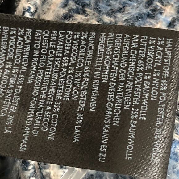 Urban Outfitters Blue White Plaid Shacket Boxy Oversized Wool Jacket Sz Small - Picture 12 of 15